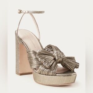 Loeffler Randall Natalia Dark Gold 7.5 Platform Heels